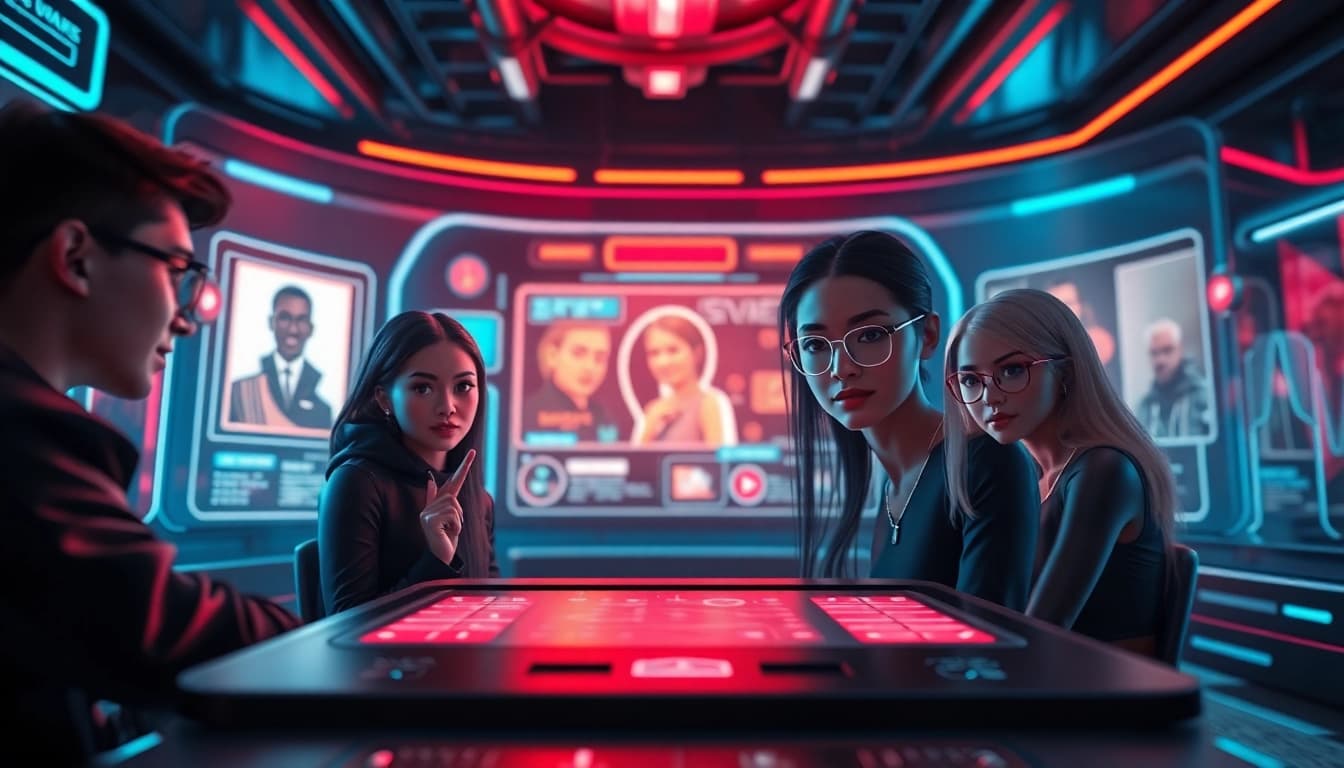 Engaging visual of a futuristic AI chat platform highlighting immersive sex ai interactions.