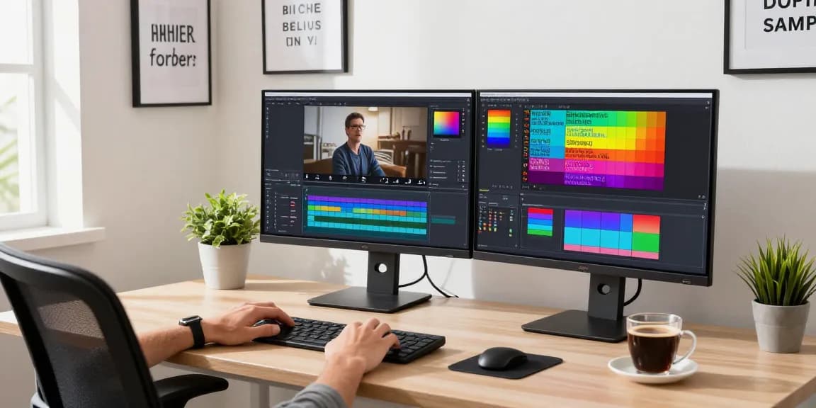 Easily write text on video in a modern video editing workspace.