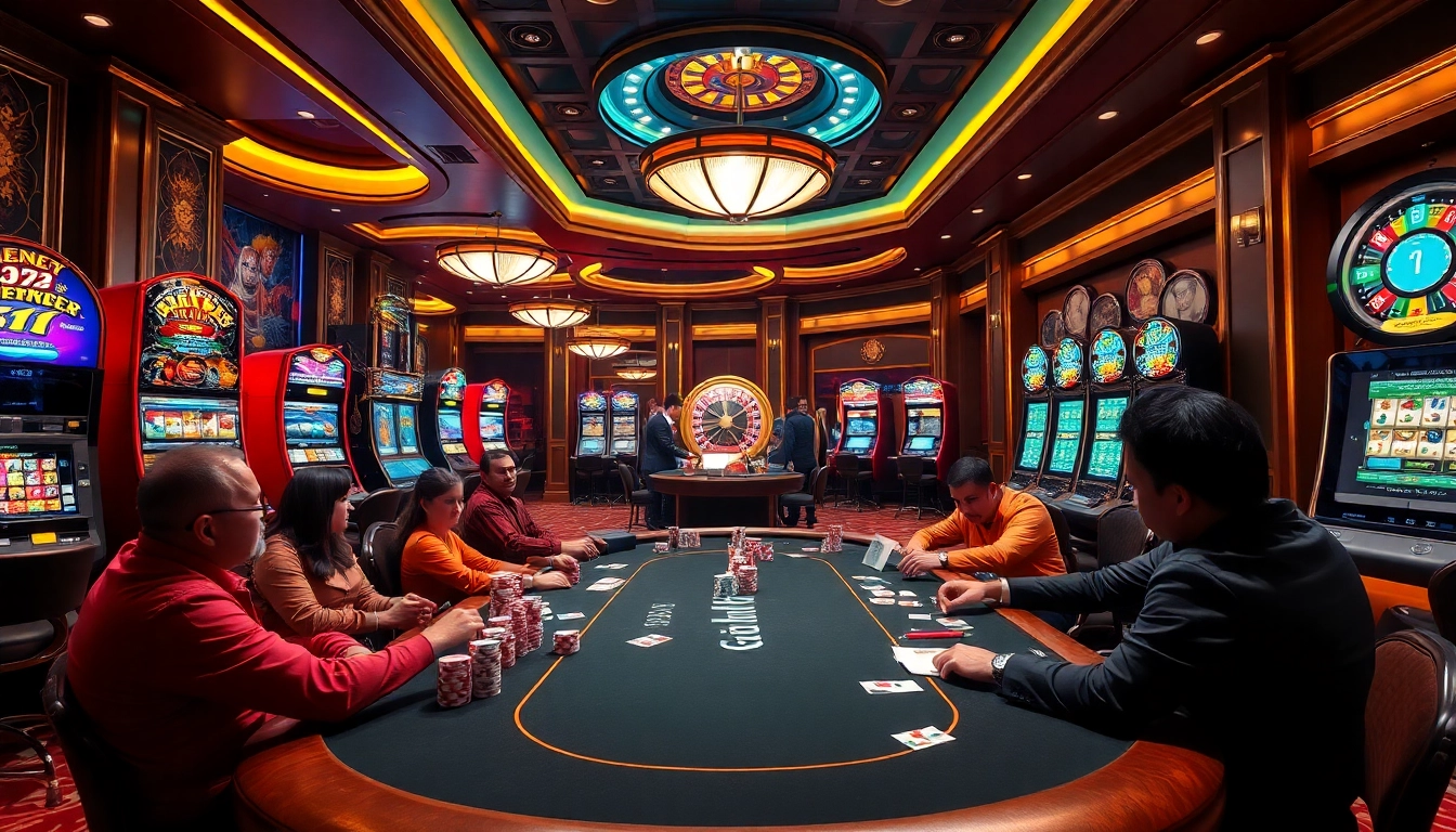 Players engaging in a high-stakes game at 88xx casino, with vibrant colors and detailed chips.