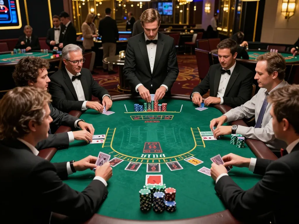 Exciting SC88 blackjack game in a high-stakes casino atmosphere with competitive players and engaging gameplay.