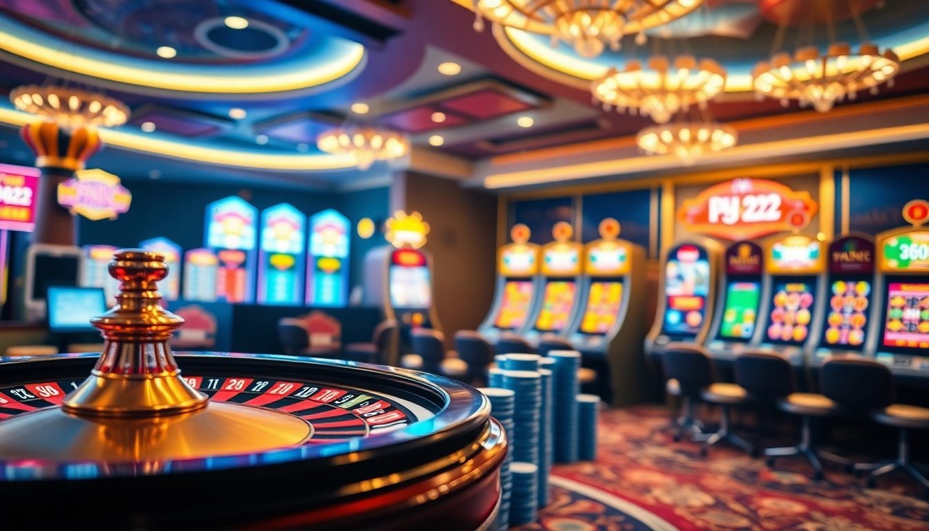 Join the thrill of PH222 with dynamic online casino gaming featuring roulette and slot machines.