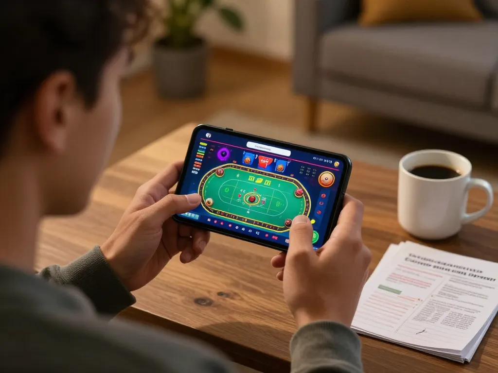 Engaging gameplay on MMOO mobile app displaying real-time betting, enhancing strategic gambling experience.