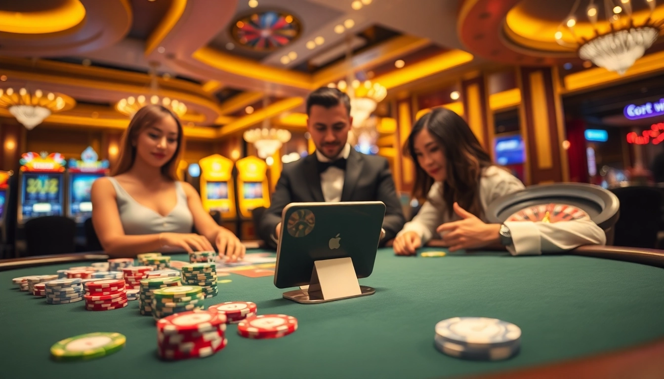 Engaging in a high-stakes poker game with an ip88 device elegantly displayed at the side.