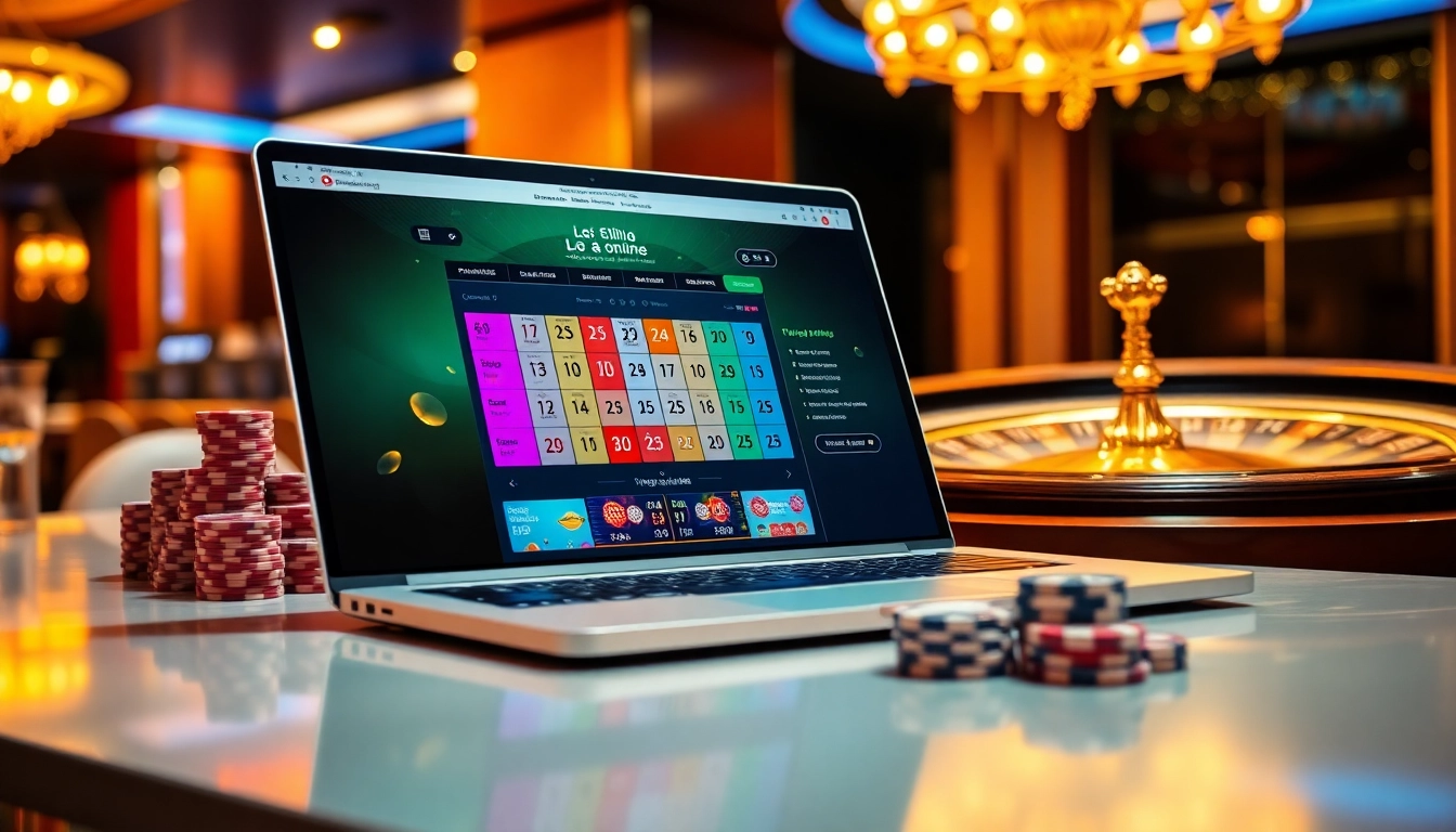 Engaging online gambling interface showcasing lô đề online lottery excitement.