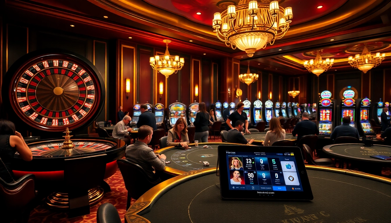 Experience the excitement at https://kjc.us.com/ with vibrant casino tables and roulette wheels.