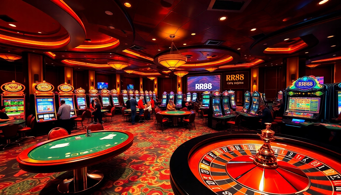 Experience the excitement of RR88 with vibrant gaming tables and thrilling casino action.