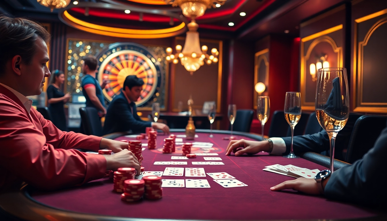 Intense poker game at https://uu88xpj.com/ featuring professional players and high-stakes chips.