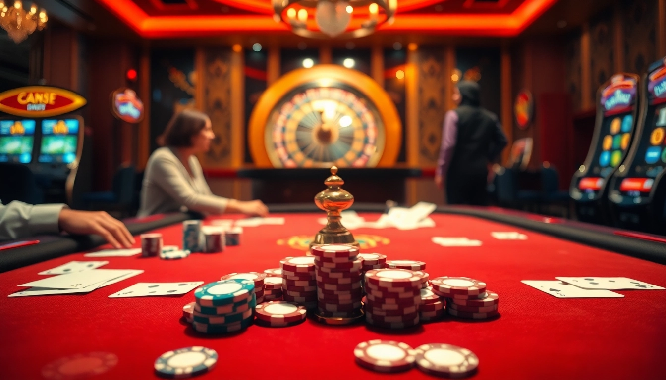 Players enjoying a high-stakes poker game at https://sclub88.app/, showcasing excitement and luxury.