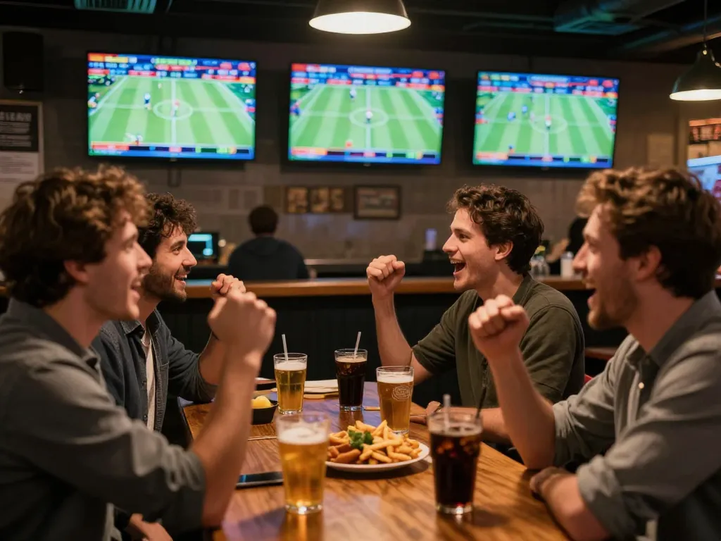 Experience the excitement of sports betting at 90phut with lively fans cheering for their teams.