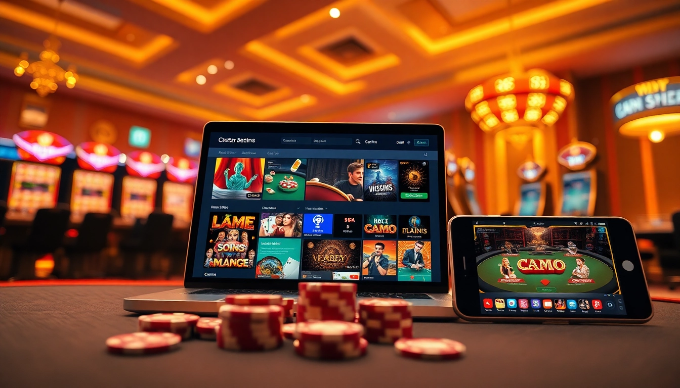 Experience the exciting online casino world of 23 WIN with vibrant game displays and sleek interfaces.