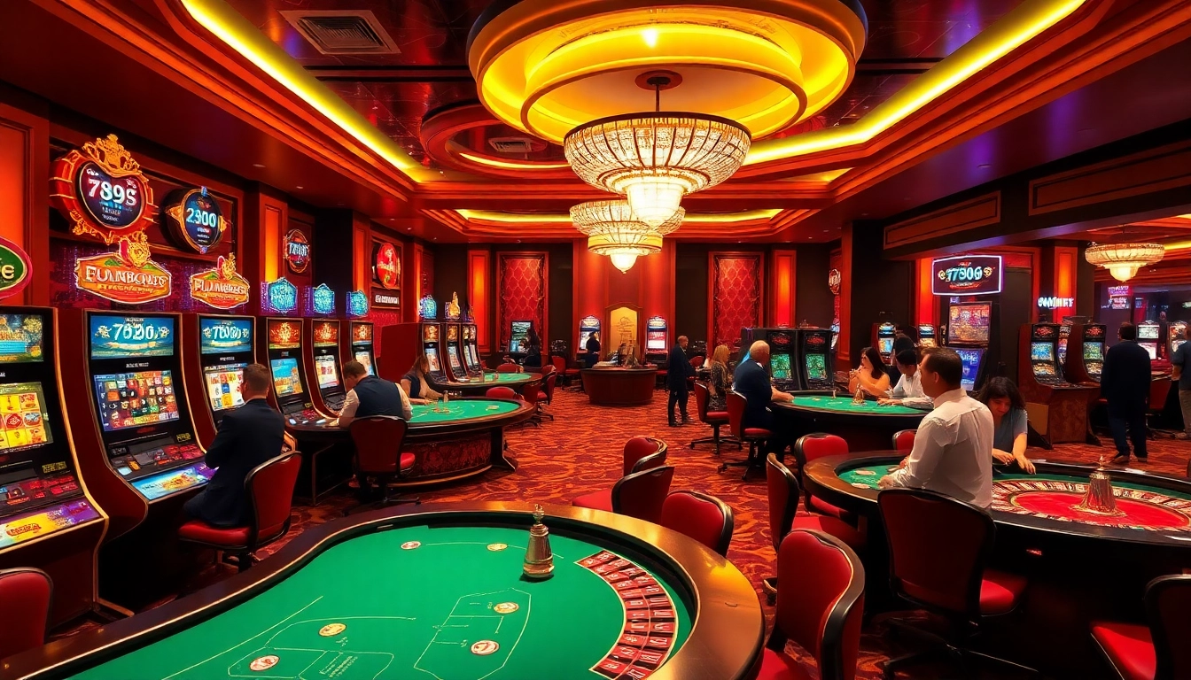 Players enjoying games at 789club casino, emphasizing luxury and excitement in gambling.