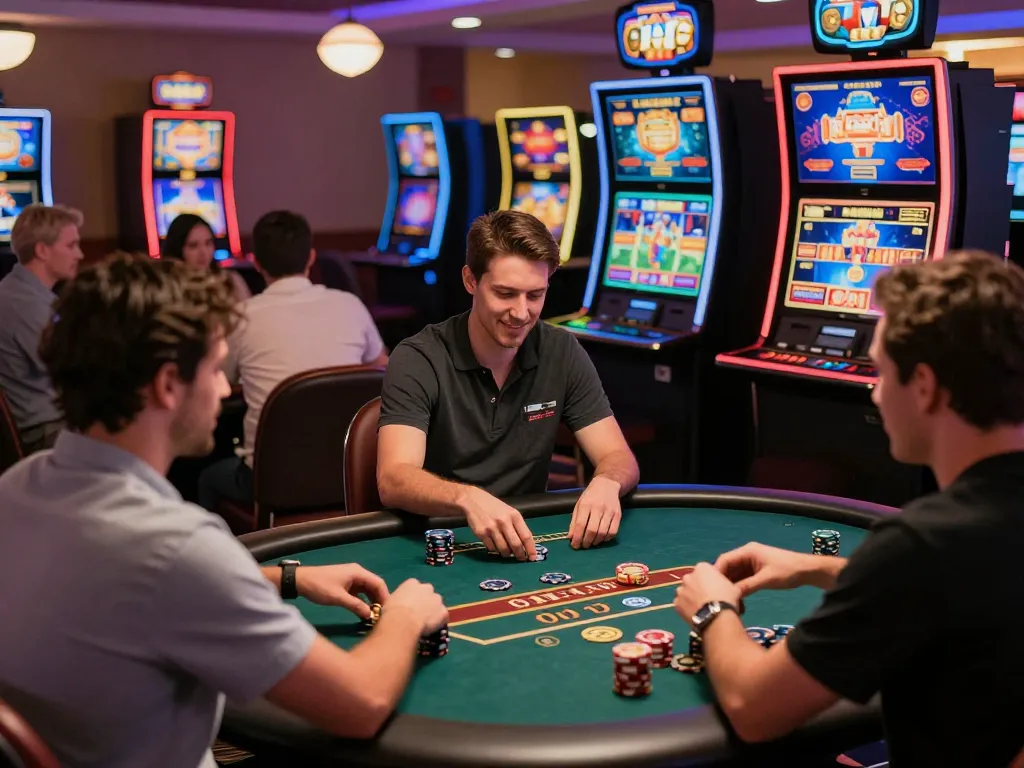 Players engaging in online casino games at 68gamebaivn with vibrant displays and excitement.