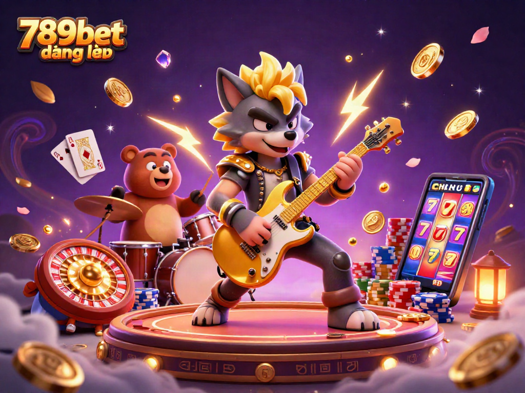 Experience thrilling gaming excitement at 789bet đăng nhập with a dynamic casino scene featuring vivid characters and action.