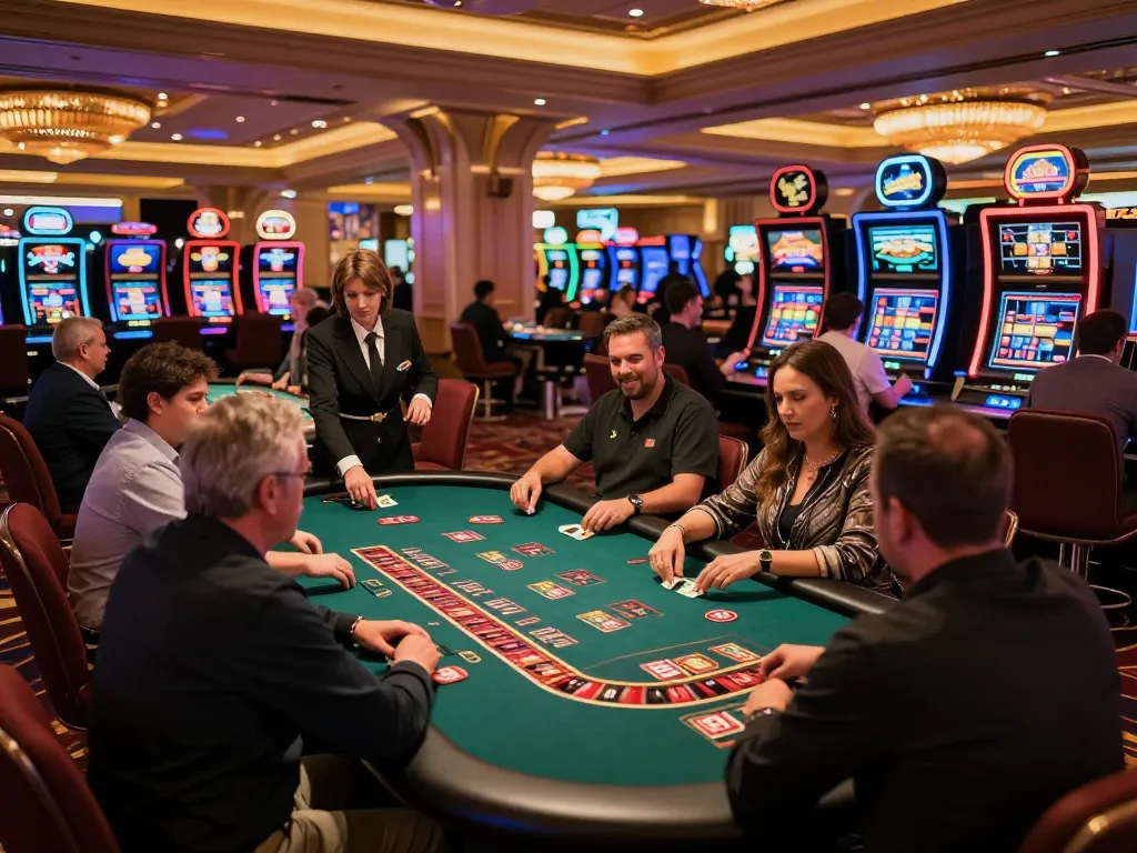 Players engaging in thrilling blackjack and roulette games in a vibrant dn88 casino environment, showcasing excitement and strategic gameplay.