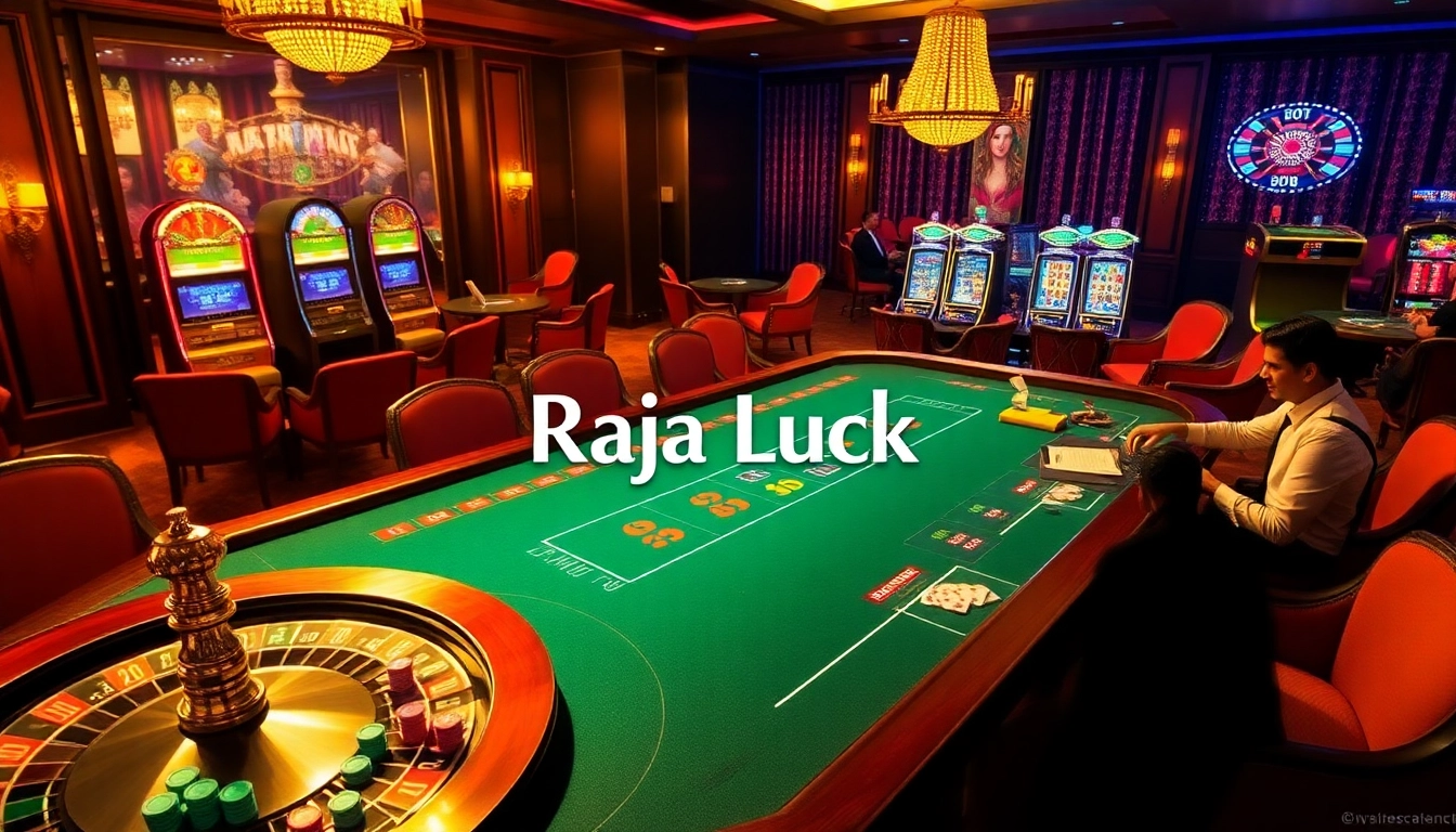 Experience Raja Luck at a luxurious casino with vibrant games and high-stakes excitement.