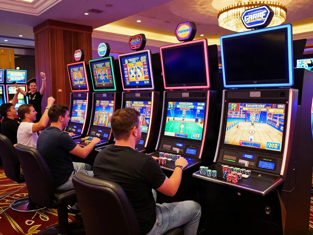 Player enjoying a casino not on GamStop experience at a vibrant gaming venue.