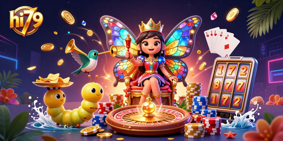 Engage in thrilling play at hi79 with vibrant casino elements and enchanting characters.