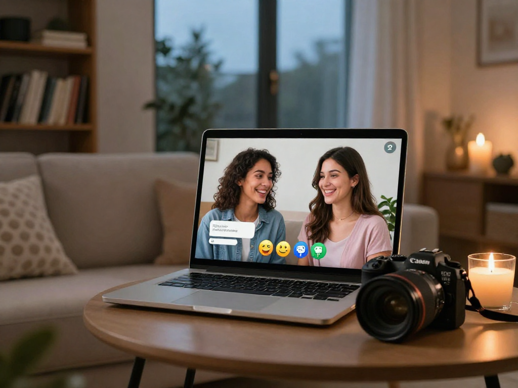 AI girlfriend interaction during a virtual date, showcasing modern companionship.