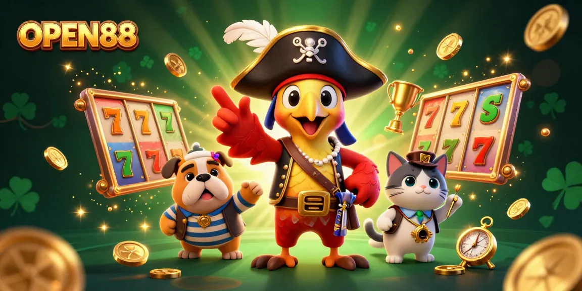 Engage in thrilling gameplay at OPEN88 with 3D characters and vibrant casino elements.