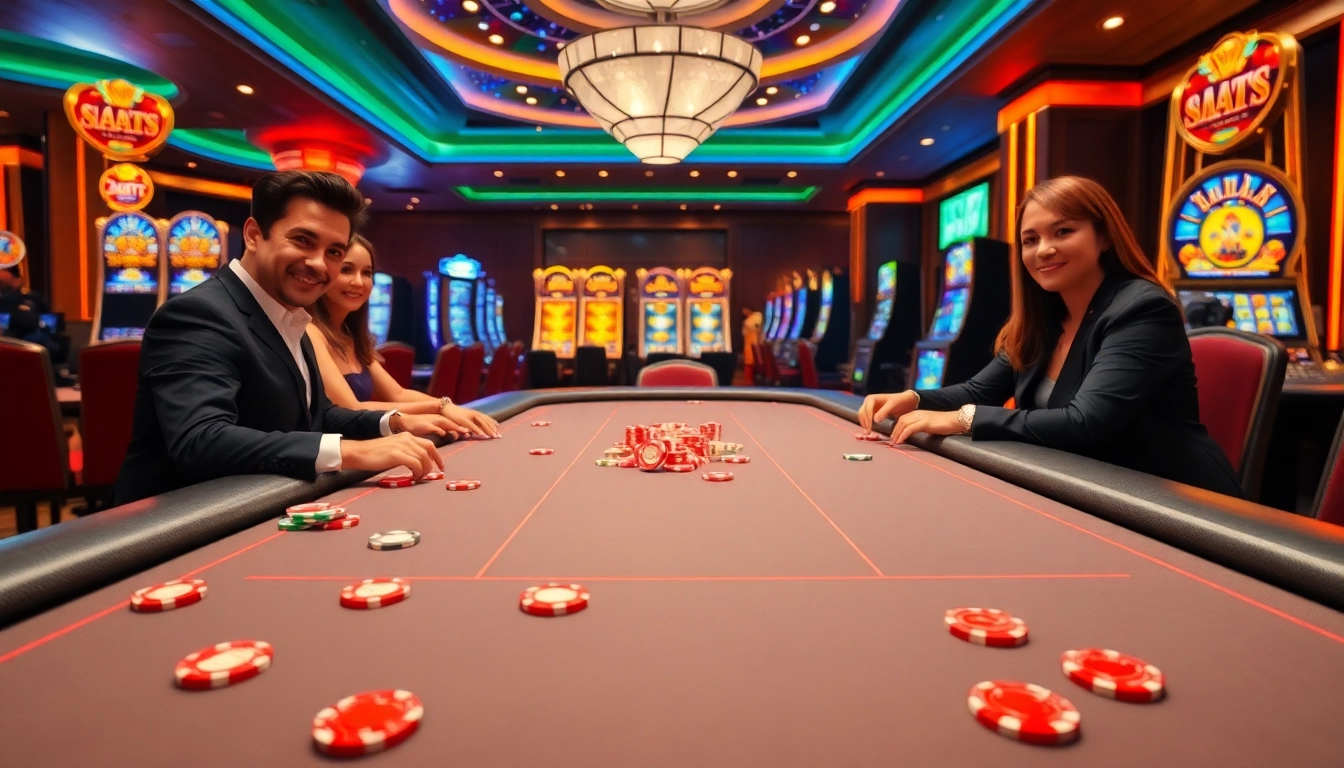 Experience thrilling gameplay at KK55 casino with vibrant slots and exciting poker action.