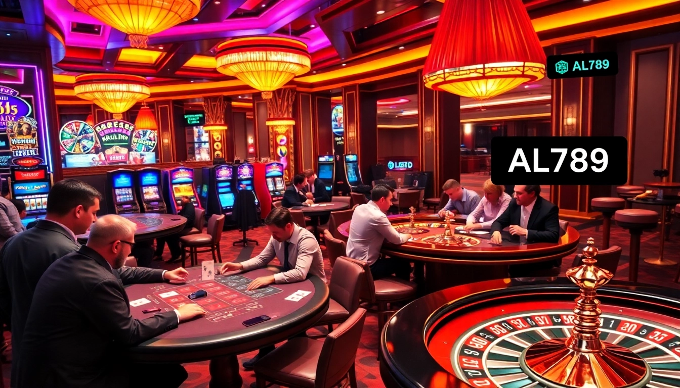 Engaging poker players at ALo789 casino, highlighting excitement and strategy in gambling.