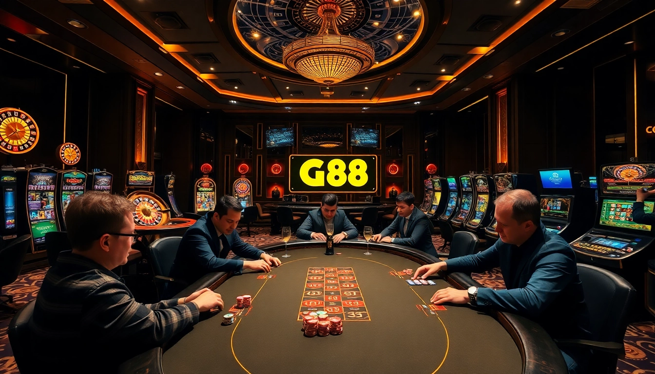 Experience high-stakes gaming at GO88 poker tables and modern slot machines.