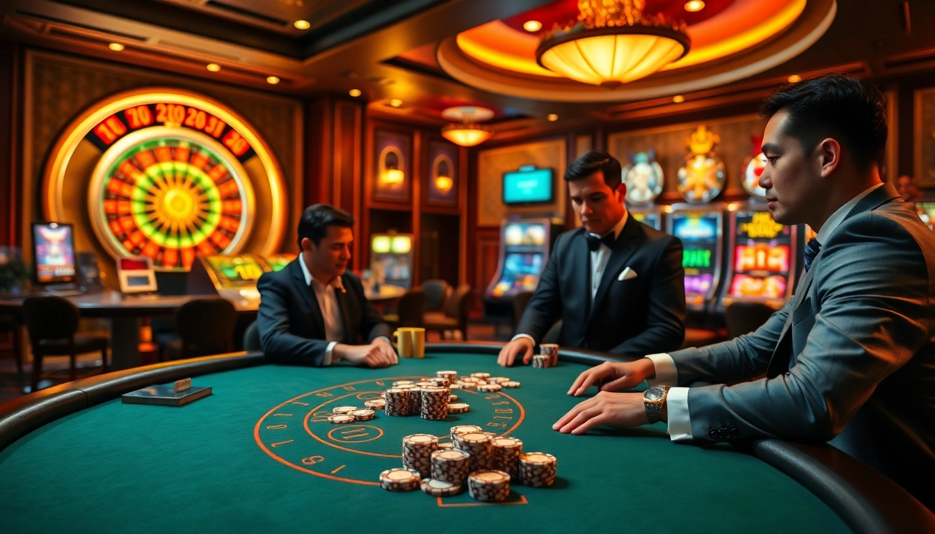 Experience the thrilling 789f game at a luxurious casino table with vibrant chips and cards.