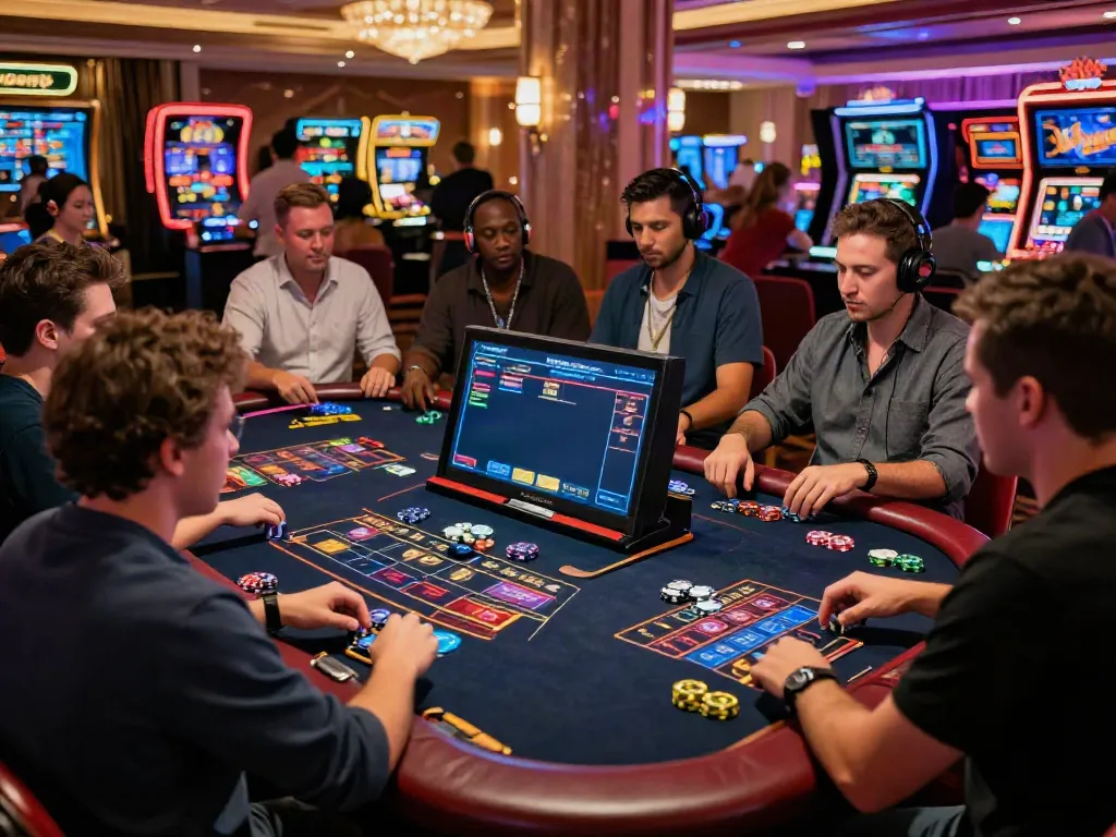 Players enjoying a casino not on gamstop, engaged in vibrant gaming experiences.