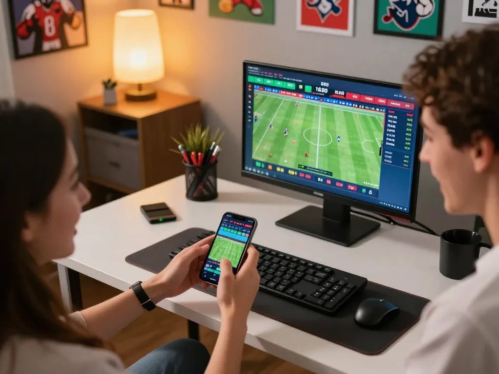 Placing bets on smartphone in dynamic online gambling setup, Link SC88 visible on screen