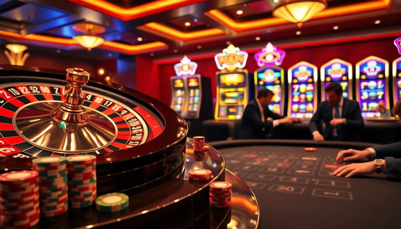 Experience thrilling moments at https://g28.store/ with an elegant poker table and vibrant roulette wheel.