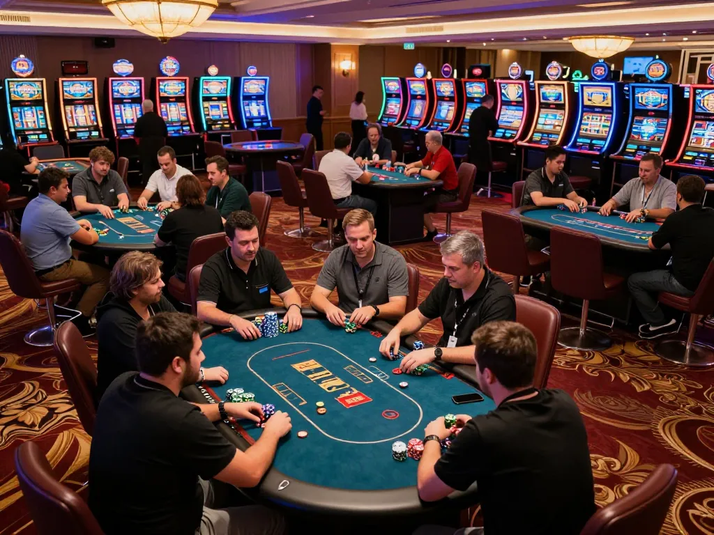 Experience the thrill of gaming at mb66 casino featuring poker tables alive with enthusiasm
