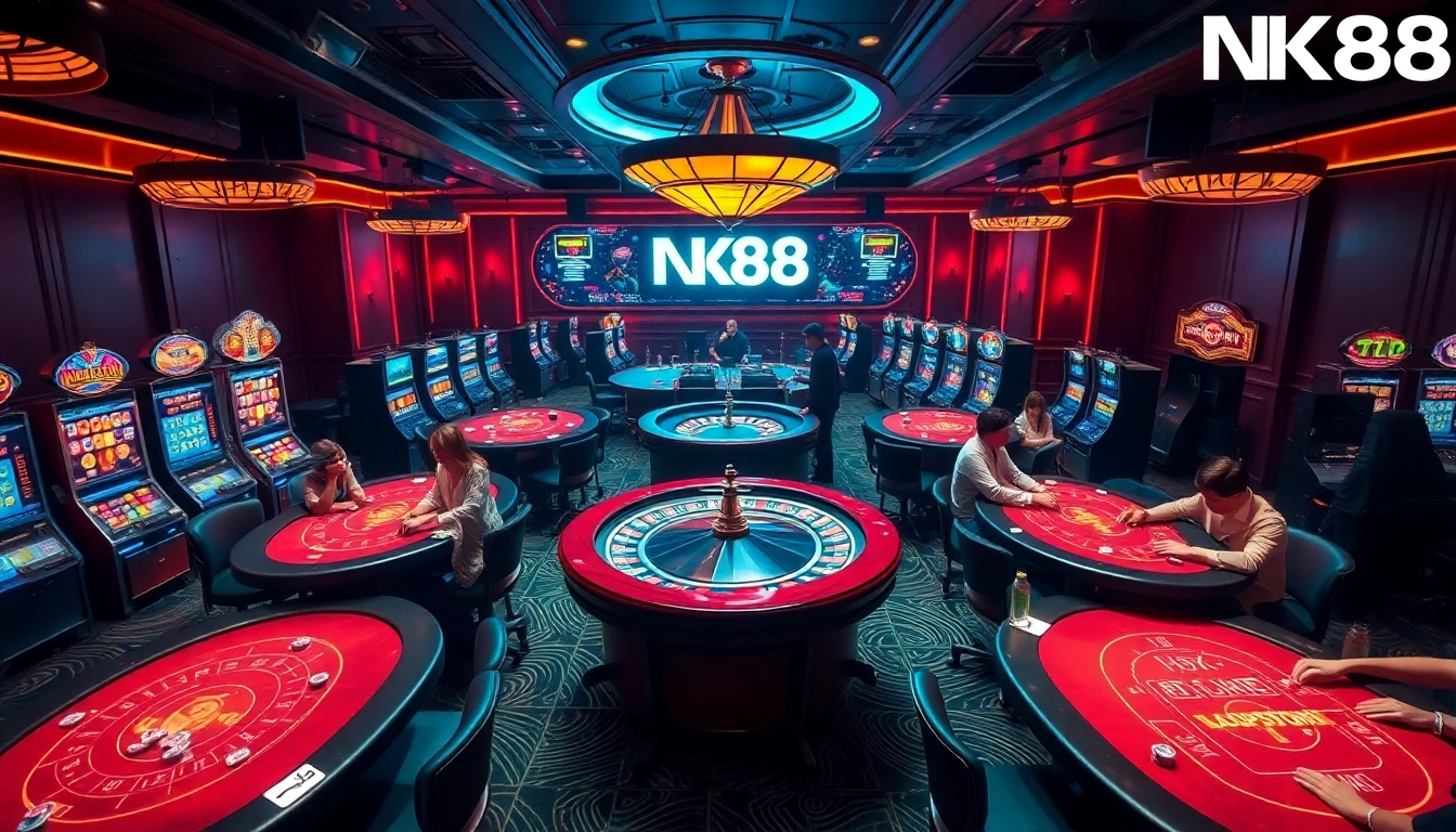 Experience the thrill of NK88 with vibrant casino visuals and engaging gameplay.