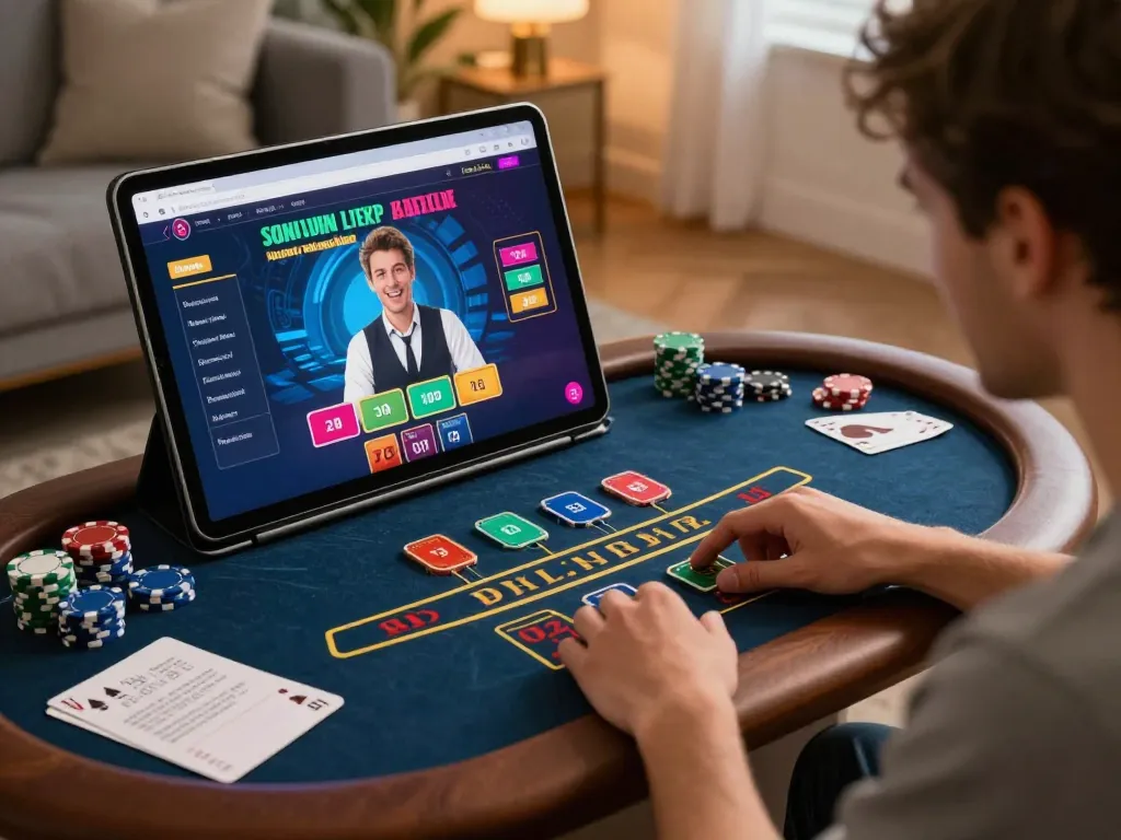 Engage with Bet4Star's exciting live dealer blackjack experience, highlighting strategic gameplay and vibrant interface