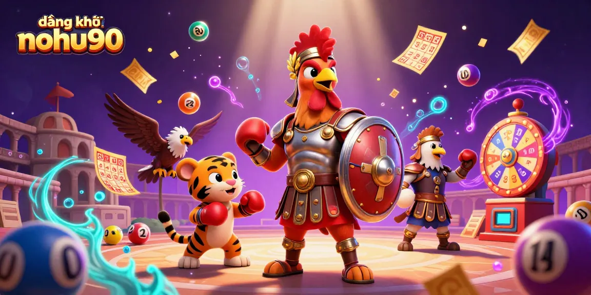 Engage with exciting gameplay at đăng ký nohu90 featuring dynamic lottery elements, colorful backgrounds, and lively characters.