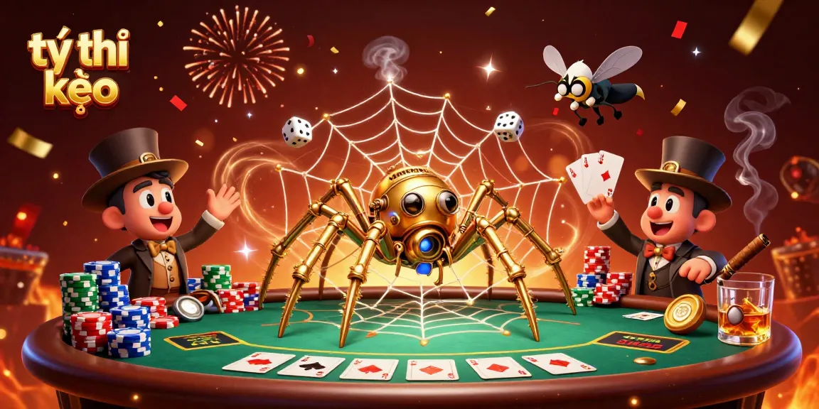 Engage with tỷ lệ kèo strategy through this vibrant 3D casino scene with poker elements.