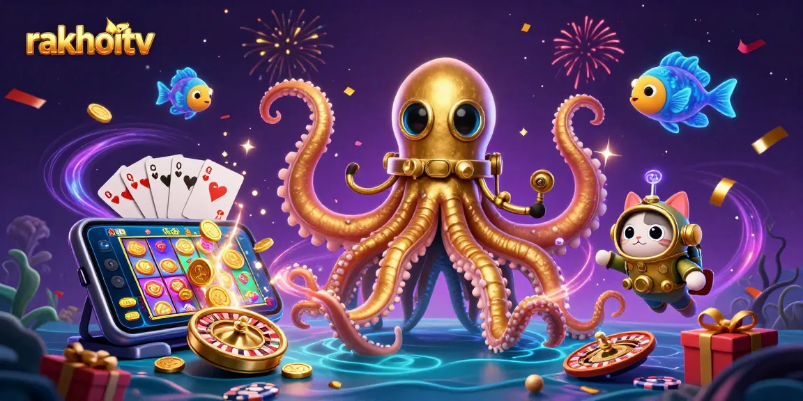 Experience winning with rakhoitv's vibrant gambling scene featuring iconic elements and characters.