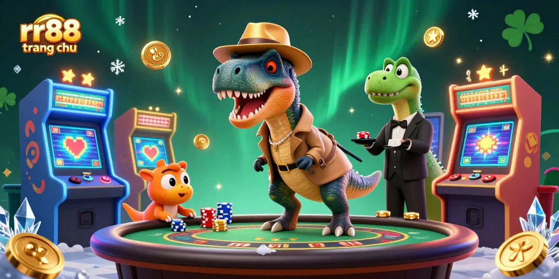 Experience the excitement at rr88 trang chủ, where a velociraptor card counter, pit boss, and pickpocket immerse in thrilling casino action.