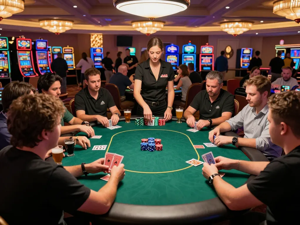 Experience the strategy of competitive poker with Pragmaticplay at a lively Vegas casino table