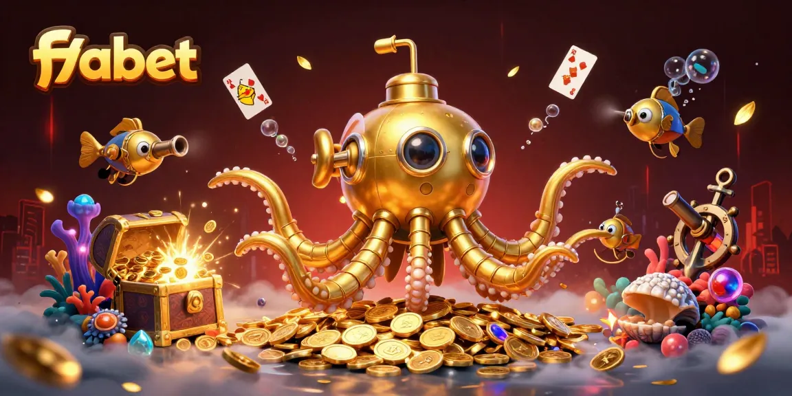 Experience thrilling gameplay at fabet with the golden kraken navigating a treasure-filled underwater world.