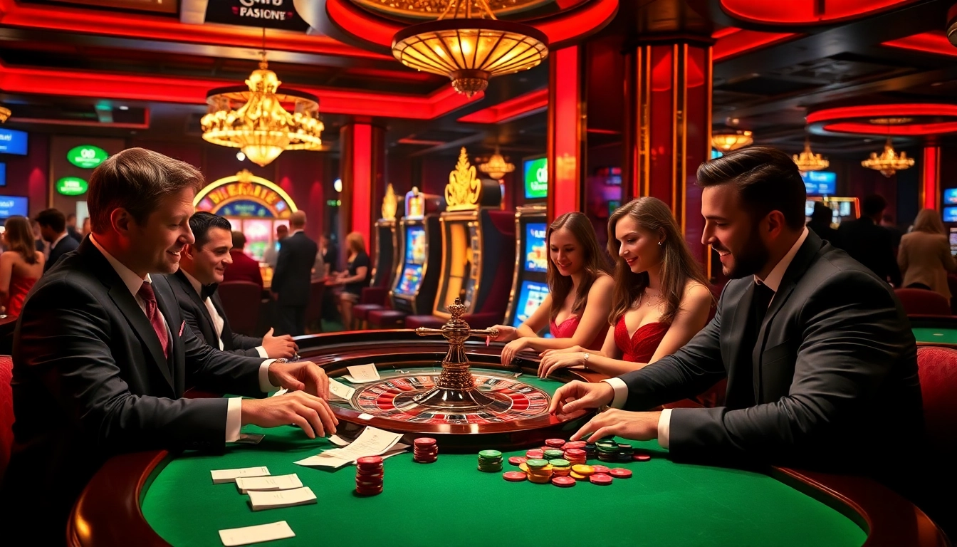 Players enjoying a thrilling gambling experience at Go8 casino tables.