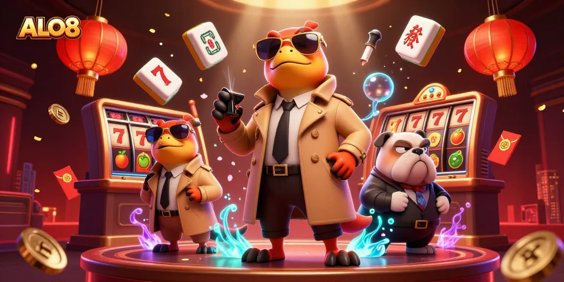 Enjoying thrilling gameplay at ALO8 casino, with raptors in disguise entering a VIP lounge.