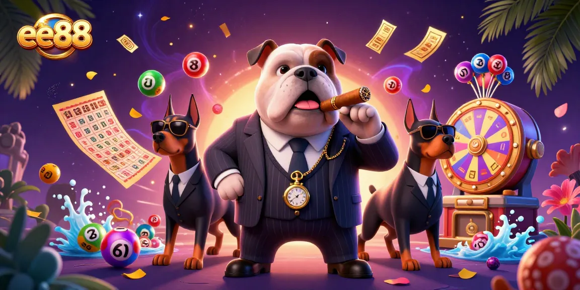 Experience thrilling winnings with ee88 in a vibrant casino illustration featuring lottery and gaming elements.