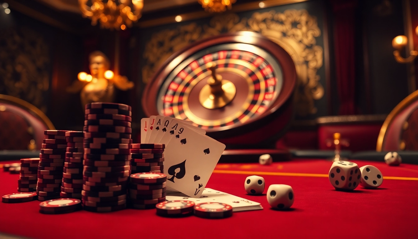 Experience the hidden wiki dark web through an engaging casino scene with poker chips, cards, and dice.