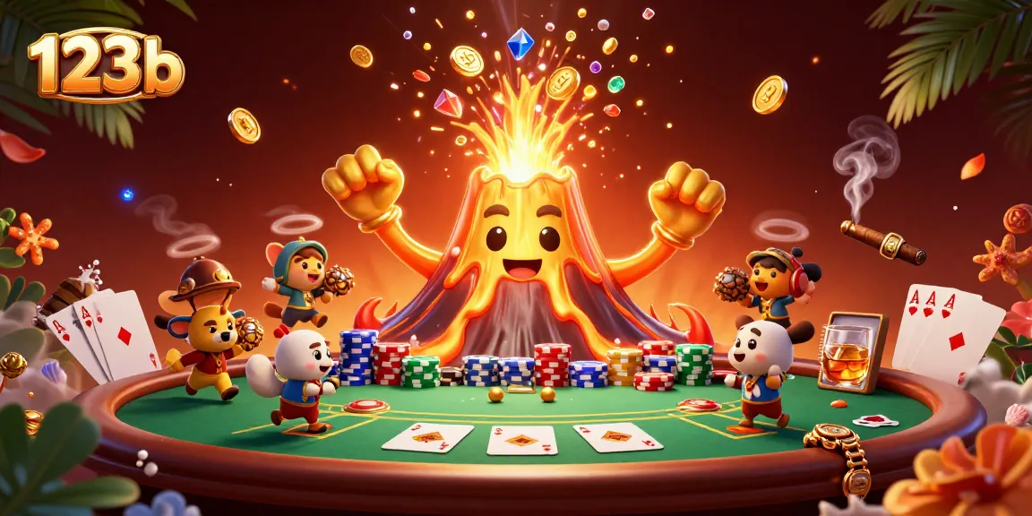 Experience the thrill of treasure with 123b as the golden volcano erupts coins and joy!