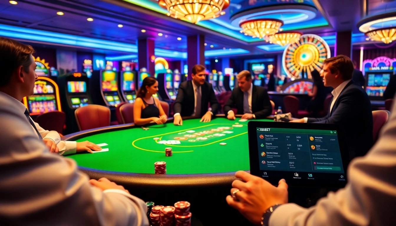 Intensely engaging poker game at 28BET with colorful cards and chips.