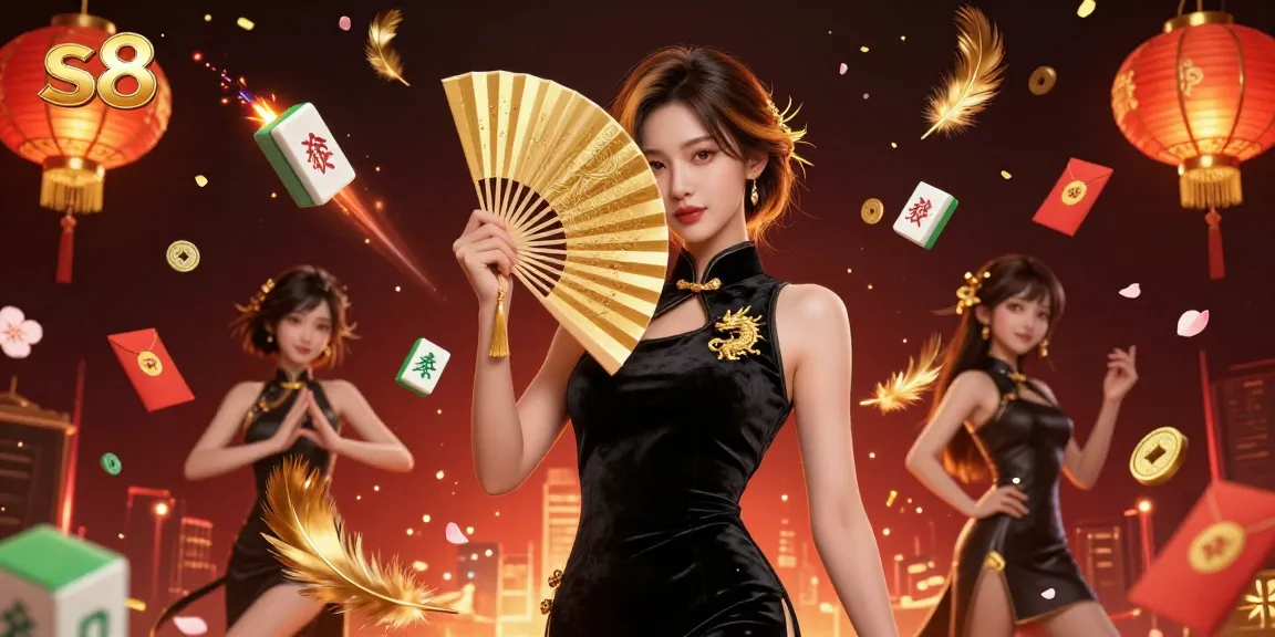 s8 captivates players with a stunning 3D illustrated scene featuring vibrant elements of casino activity and rich visuals.