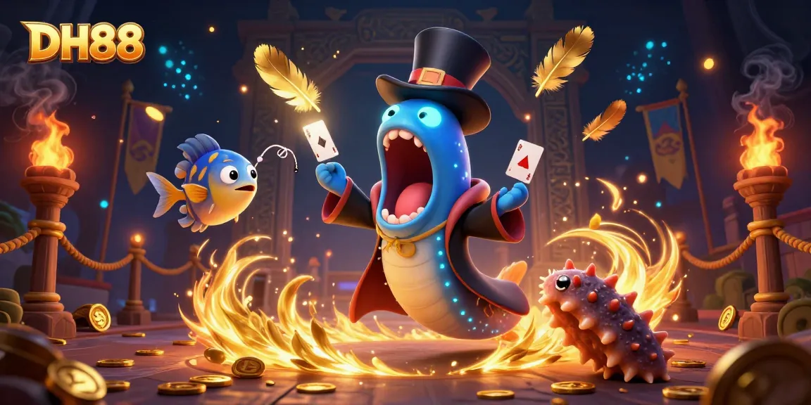 Experience thrilling gaming at DH88 with a dazzling performance by unique sea creatures in a vibrant casino
