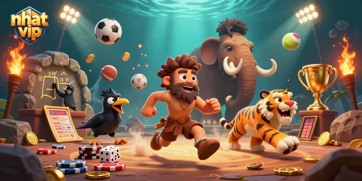 Nhat vip players enjoy a vibrant prehistoric casino with engaging game elements and golden rewards.