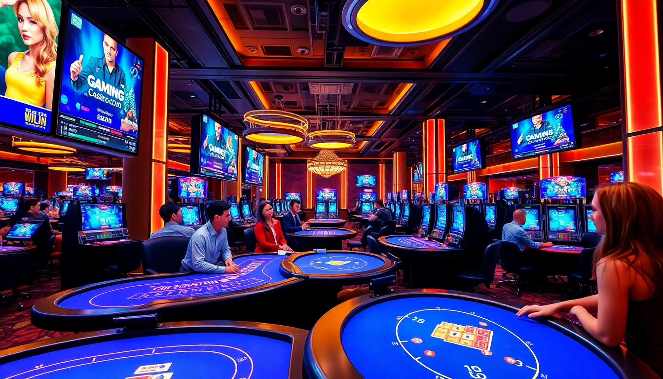Exciting casino scene from dagawin.live with players and professional dealers in action.