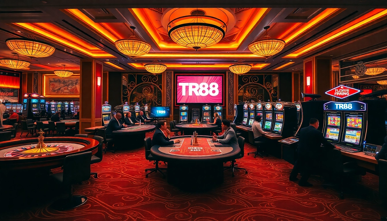 Experience the thrill of TR88 with lively casino tables and exciting gaming action.